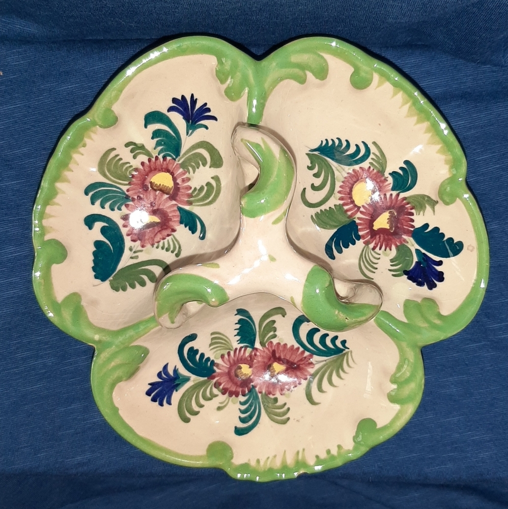 Vanro Italian Pottery Serving Relish Dish, Italy, M32